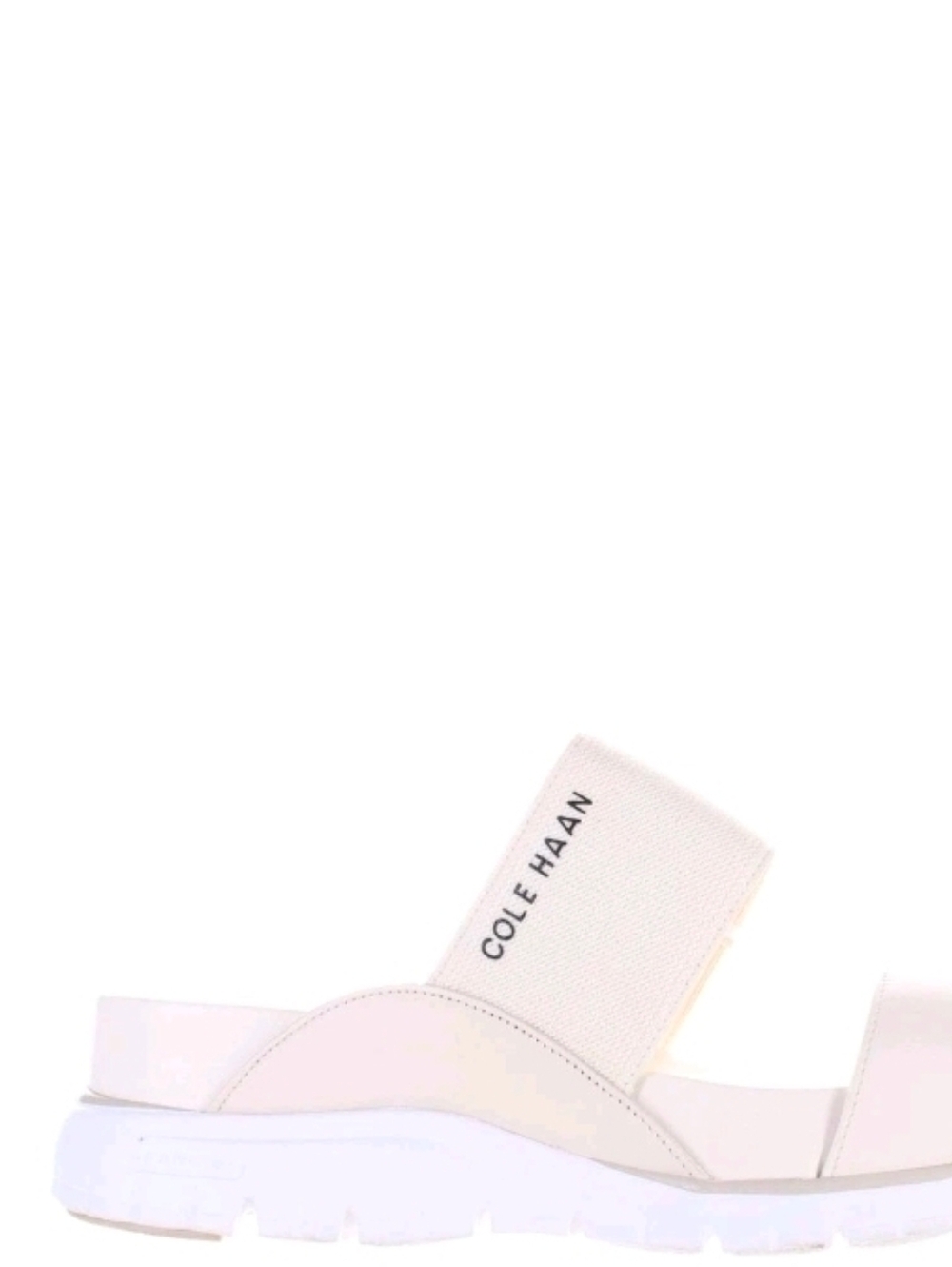 Cole Haan White Elastic Strap Sandal Zg Double Bnd Ivory Sandal 8.5 - Picture 2 of 10